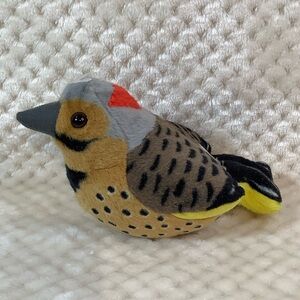 Wild Republic Audubon Northern Flicker Plush 7in Bird Sound Toy Working